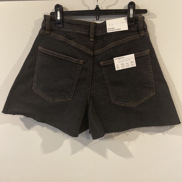 WEWOREWHAT BahBah High Rise Boyfriend Black Jean Shorts Size 25 - Picture 8 of 10